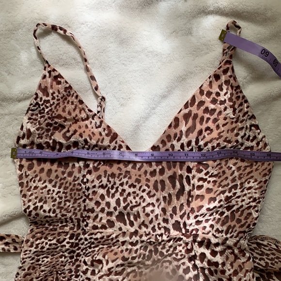 Velvet leopard mini dress. - Picture 4 of 6